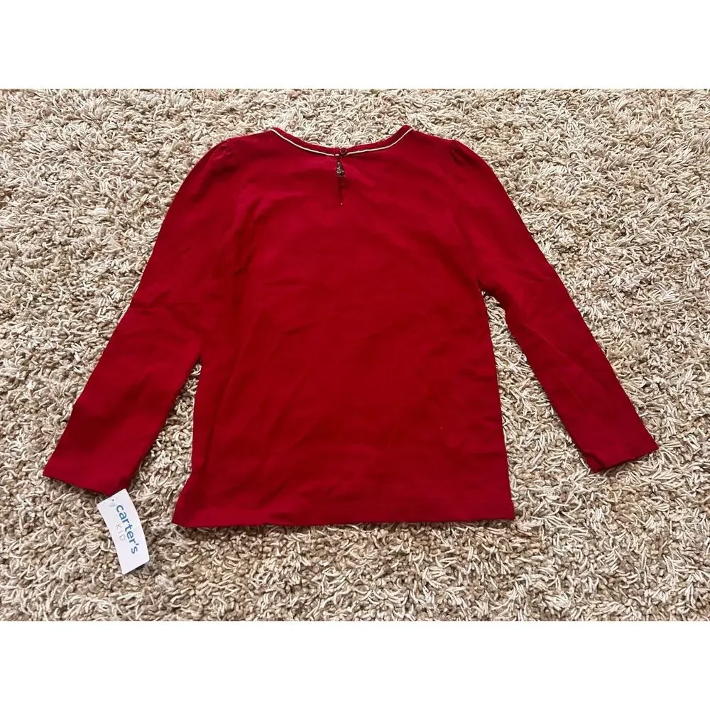 NWT❤️Carter's girl Deer cotton top sz8